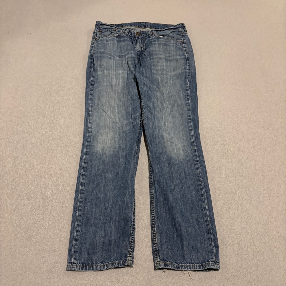 Levi’s 514 Men’s Jeans 32x30 Blue Denim Straight Fit Grunge Faded Casual Spring